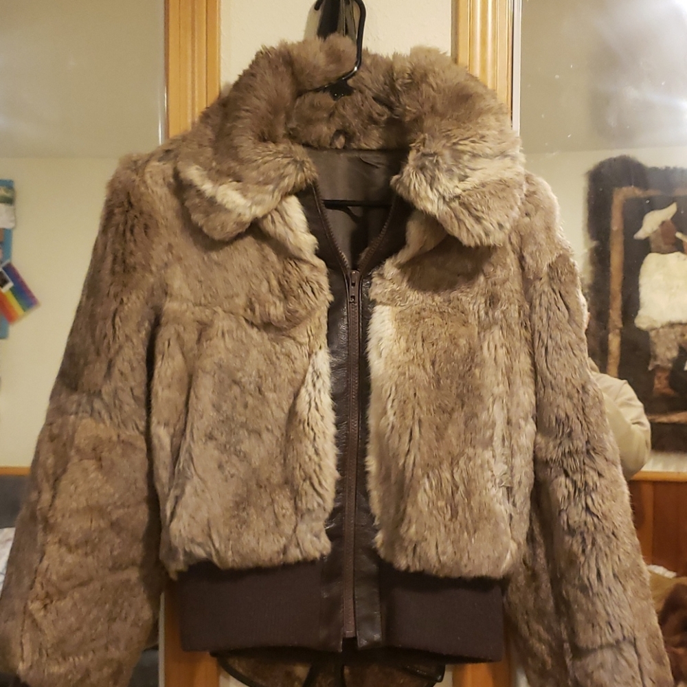 Rabbit fur bomber